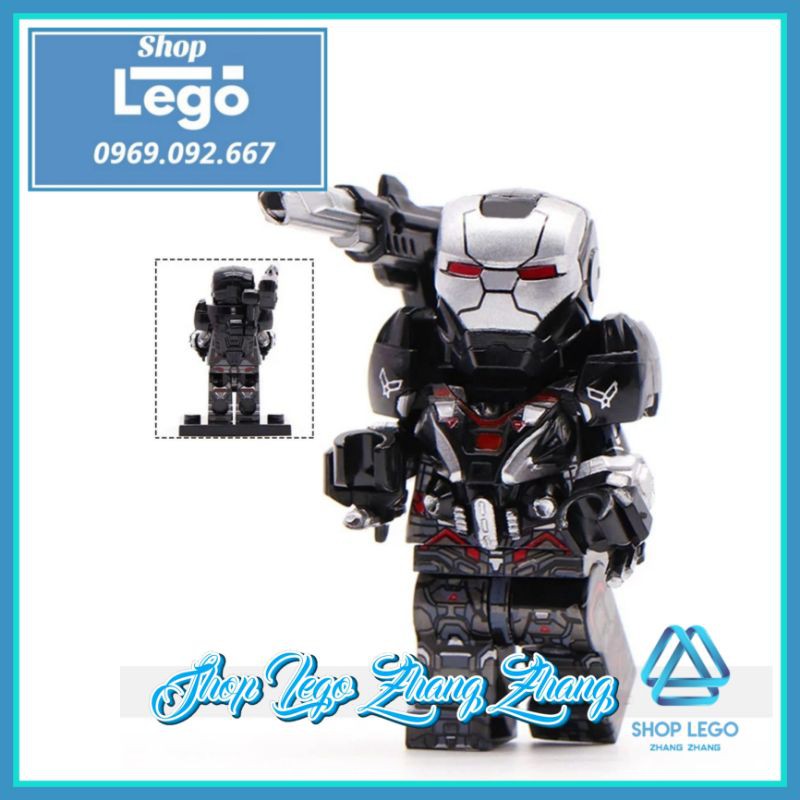 Xếp hình War Machine Mark VII trong Avengers Endgame tặng thêm giáp, mũ và laze Lego Minifigures V003