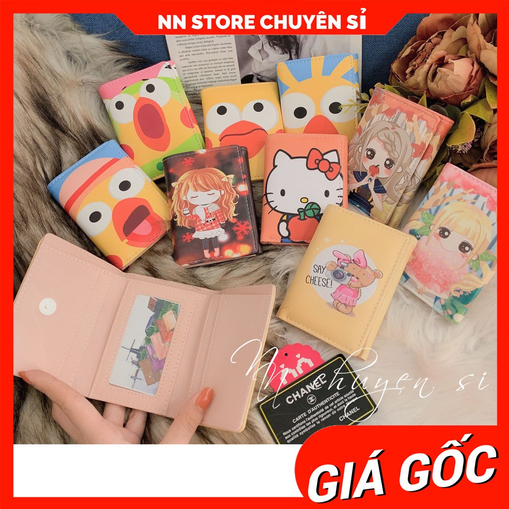 VÍ NGẮN CHIBI DỄ THƯƠNG ⚡ẢNH THẬT⚡ VÍ HOẠT HÌNH ⚡ VÍ GẤP NGẮN