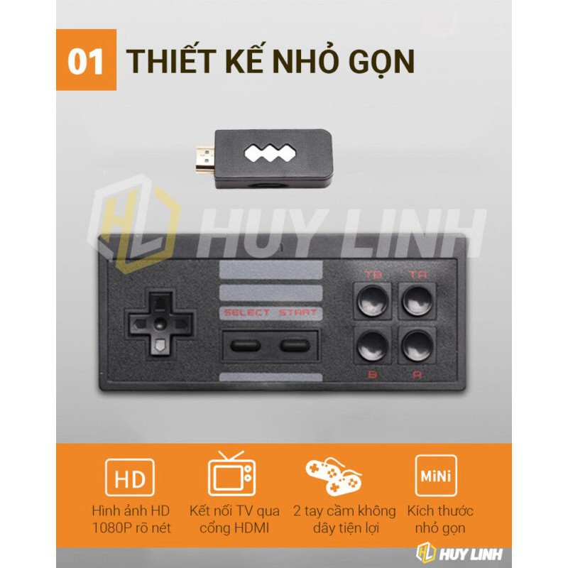 ☋Máy chơi game điện tử 4 nút HDMI không dây Extreme 568 Retro kết nối TV - Hỗ trợ Plug and Play