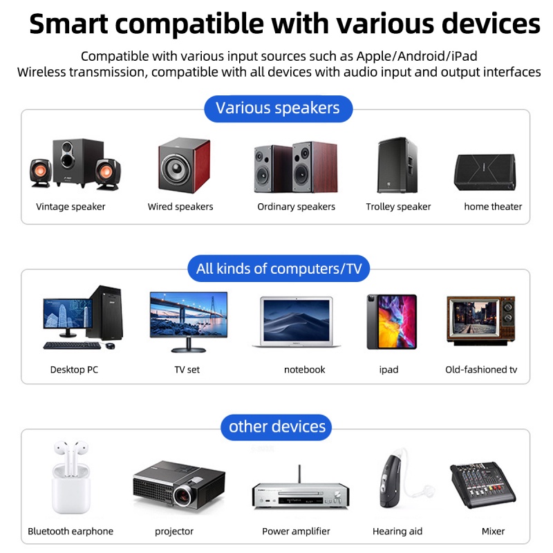 Thiết bị nhận tín hiệu FONKEN Bluetooth 5.0 aptX LL 3.5mm cho xe ô tô RCA Bluetooth 5.0
