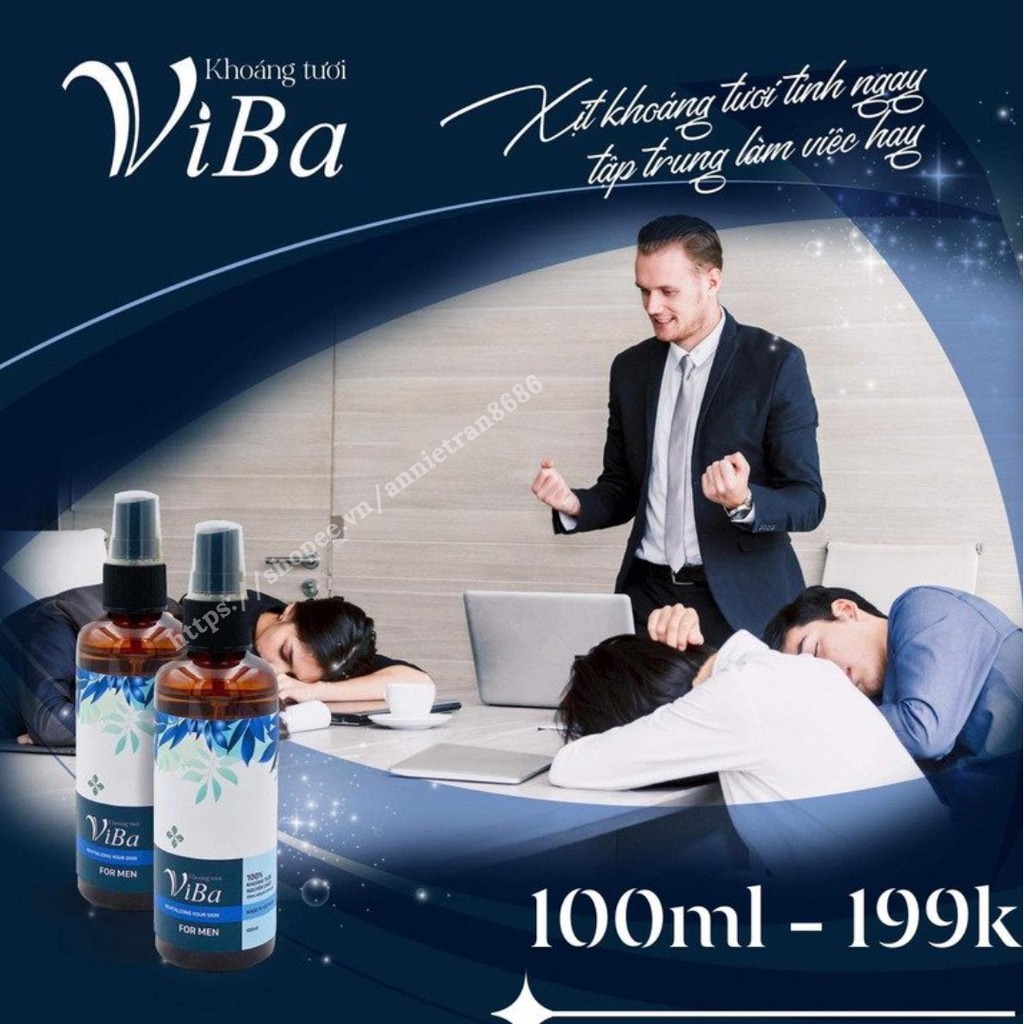 xịt khoáng viba for men xịt khoáng dành riêng cho nam cấp ẩm, dưỡng da, cân bằng PH phục hồi tổn thương cho da.