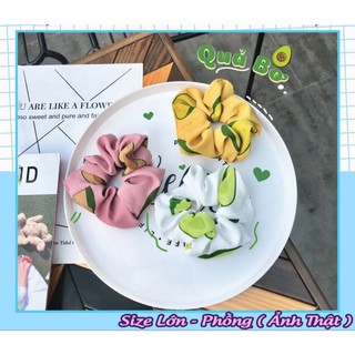 Cột Tóc Vải Scrunchies Quả Bơ