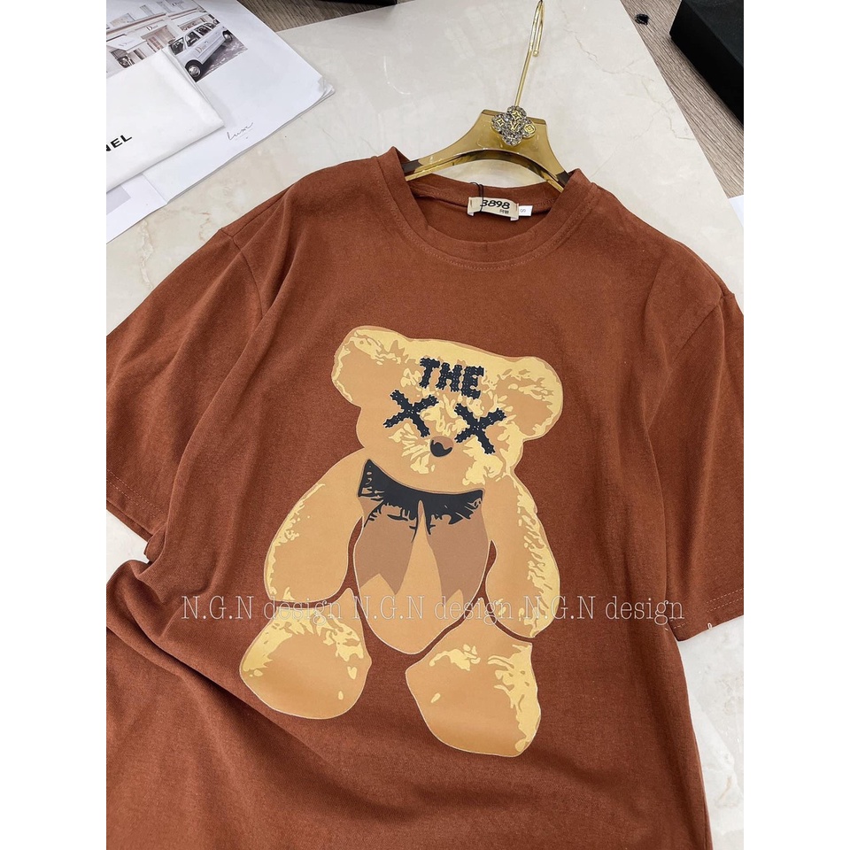 áo thun unisex form đẹp hình gấu  dễ thương nhiều mẫu để chọn thời trang vải dày mịn mát