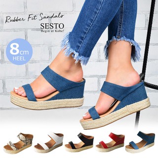 Giày sandal đế xuồng dày dặn phong cách Retro cho nữ