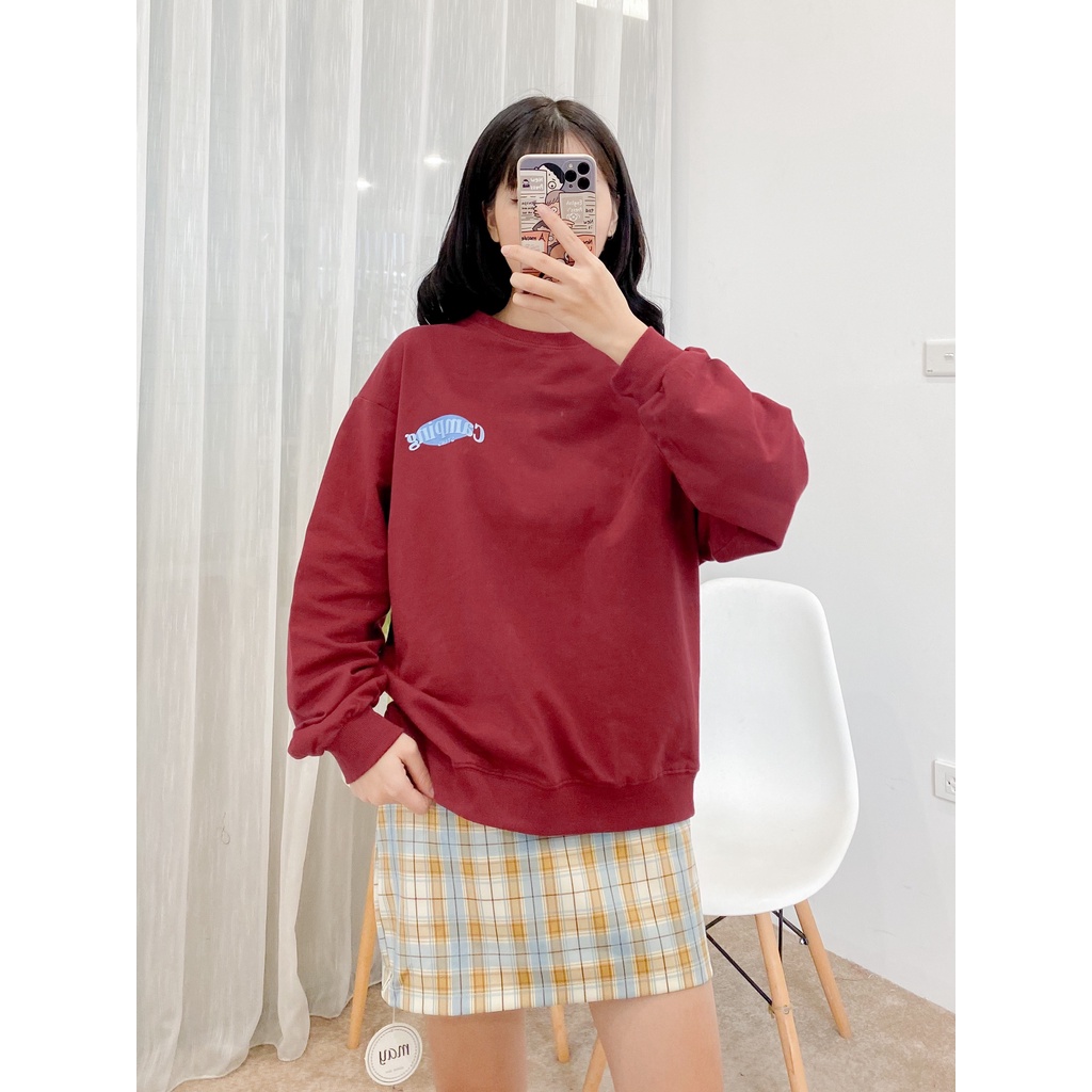 [HÀNG CÓ SẴN] Áo nỉ dào tay May Boutique áo nỉ oversized in hình Camping ABS21A_109.022 | BigBuy360 - bigbuy360.vn