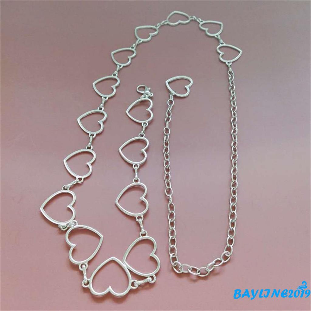 Thắt Lưng Dây Xích Hình Trái Tim Thời Trang Dành Cho Nữ