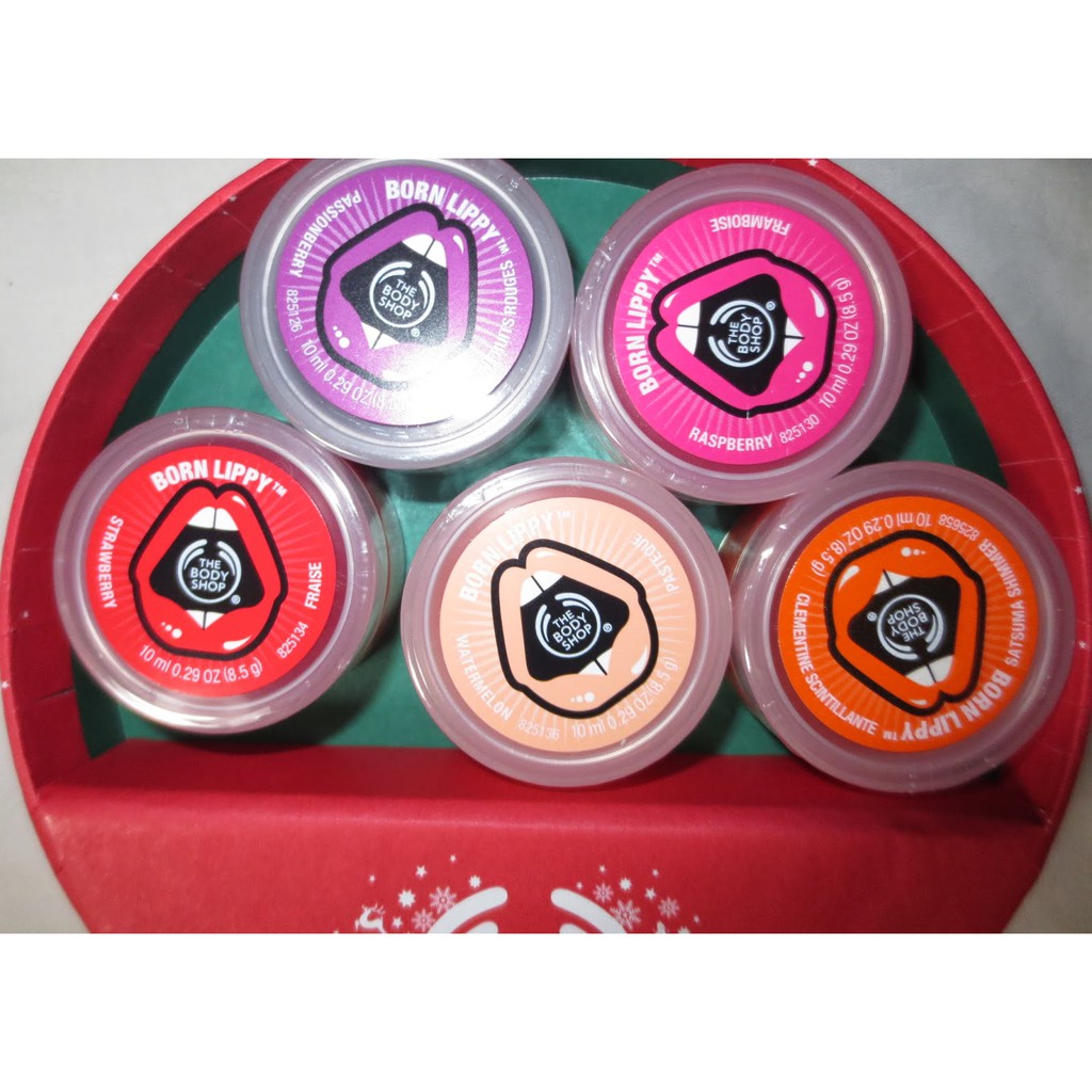 Bộ son dưỡng ánh nhũ The Body Shop Born Lippy Lip Balm