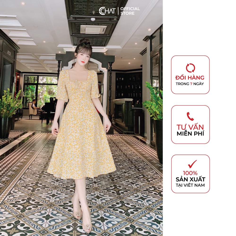 Váy nữ nhún ngực bản eo to CCHAT | BigBuy360 - bigbuy360.vn