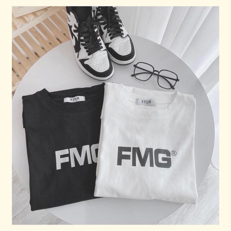 Áo Phông 3158 in Chữ  FMG Màu Đen Trắng, Áo Thun Form Rộng Nam Nữ Oversize | BigBuy360 - bigbuy360.vn