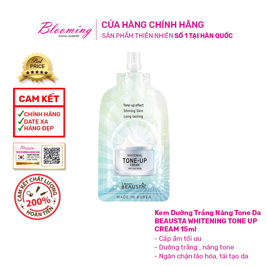 Kem Dưỡng Trắng Nâng Tone Da BEAUSTA WHITENING TONE UP CREAM 15ml