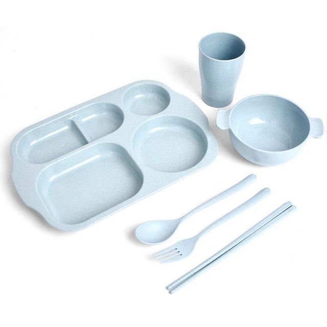 Bộ khay ăn dặm lúa mạch cho bé