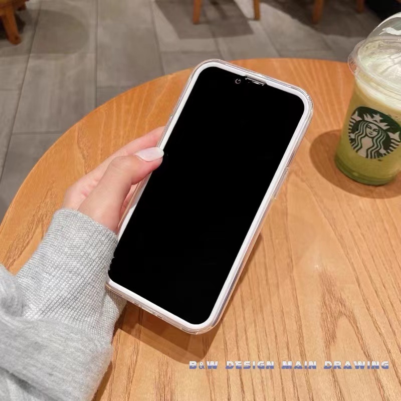 3-Trong-1 Ốp Điện Thoại Dẻo Trong Suốt Thời Trang Chống Sốc Cho iPhone 13 12 11 Pro Max XR IX XS Max i7 8 Plus