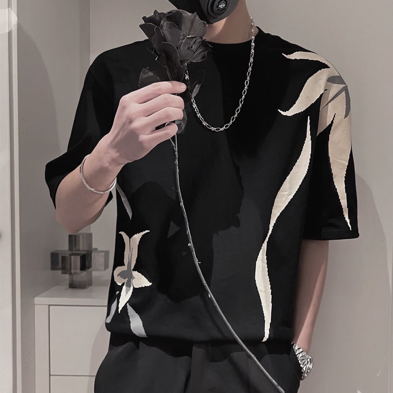 Áo Thun Ngắn Tay Dáng Rộng Thời Trang Cá Tính Cho Nam