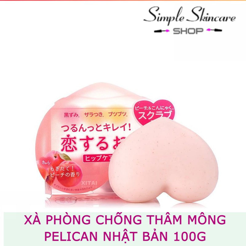 Xà Phòng Pelican Làm Giảm Mụn Và Thâm Mông 80g Hip Care Soap Peach