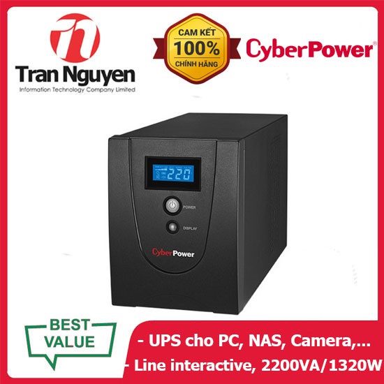 Bộ lưu điện CyberPower VALUE2200ELCD 2200VA 1320W Chính Hãng