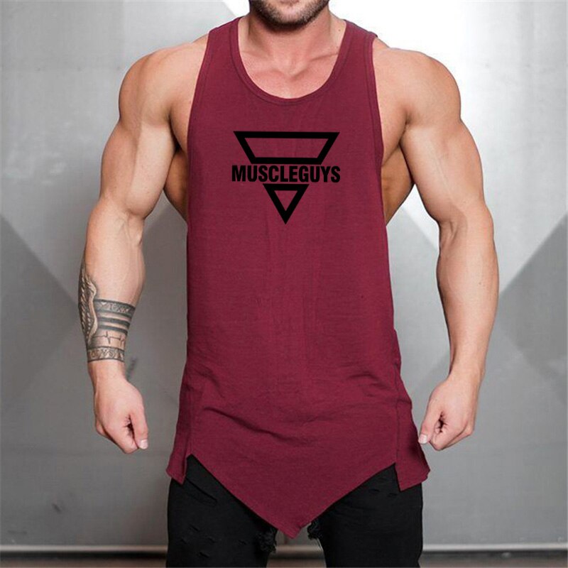 Áo không tay cotton thoáng khí tập thể hình cho nam