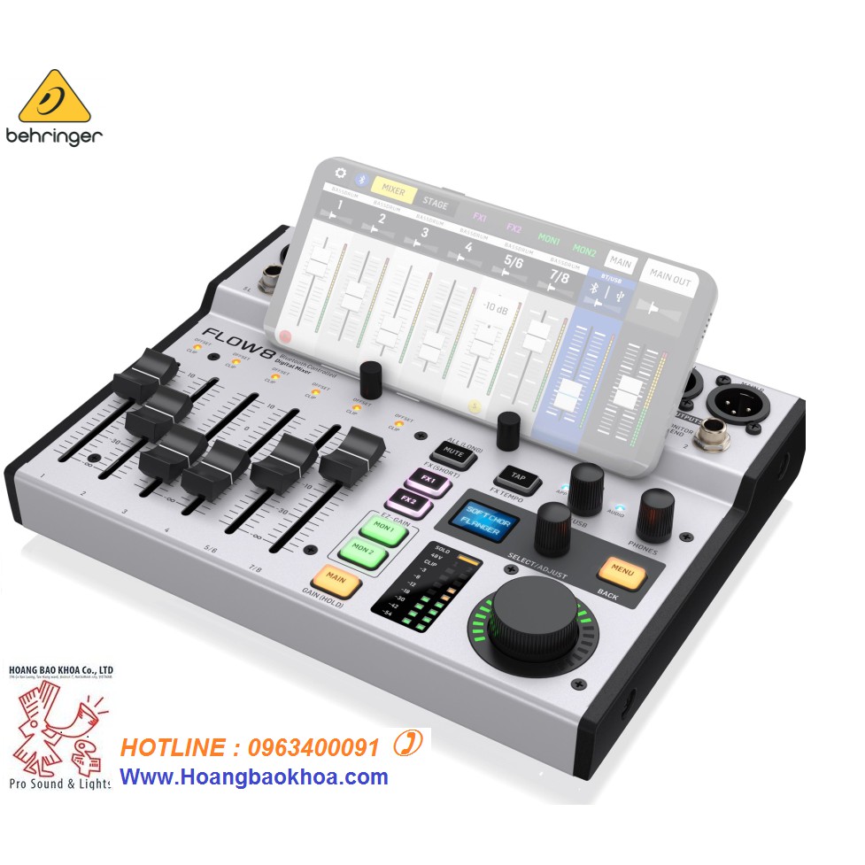 Bộ trộn âm thanh Digital Behringer FLOW 8 - Mixer Digital Flow 8- New Hot