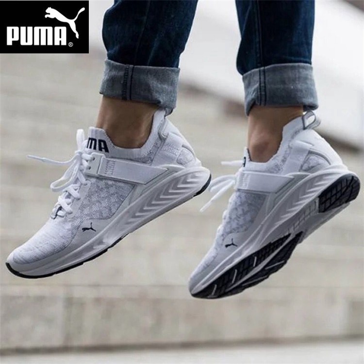 (Nhà máy Outlet) Thời trang Puma Ignite Evoknit Lo trắng tinh khiết nam giới thể thao chạy bộ giải trí giày nữ