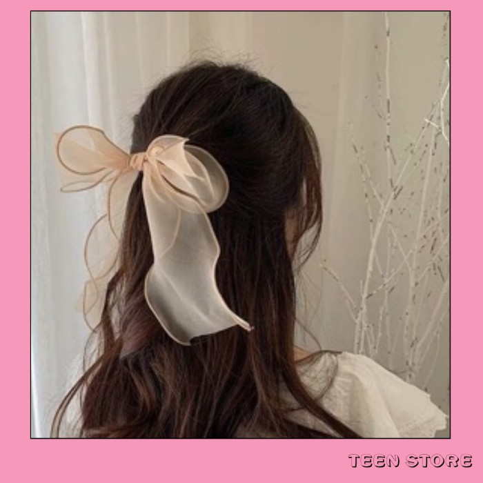Buộc tóc nơ voan ulzzang tiểu thư