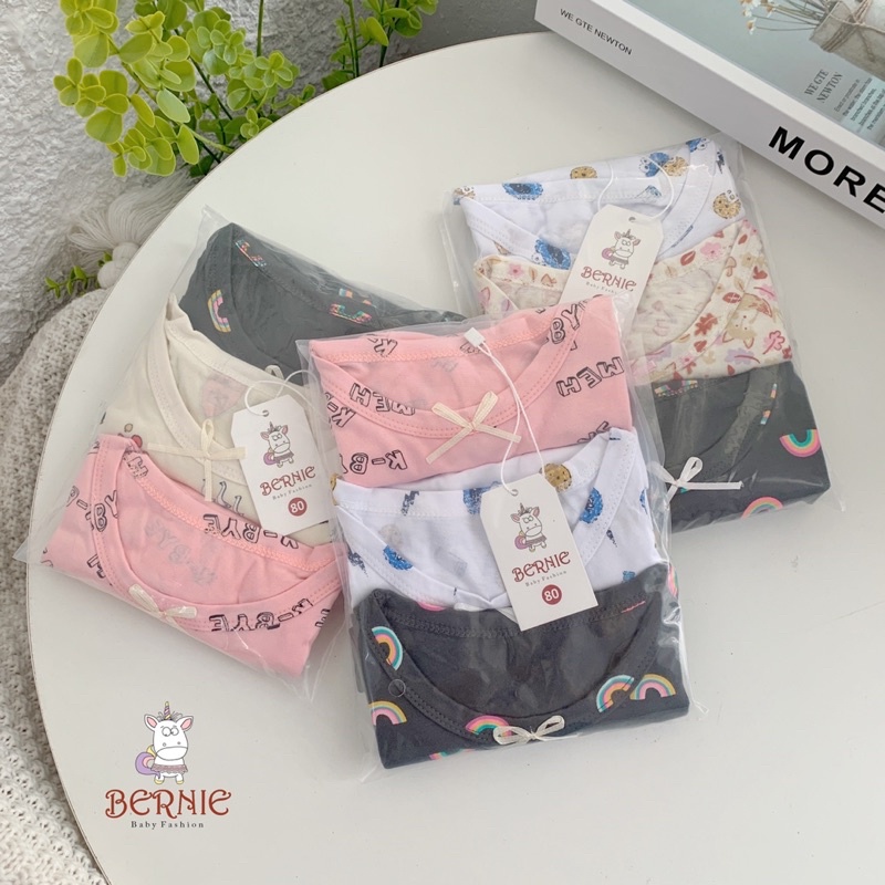 Combo 3 áo cotton 100% bèo bé gái( mầu ngẫu nhiên)