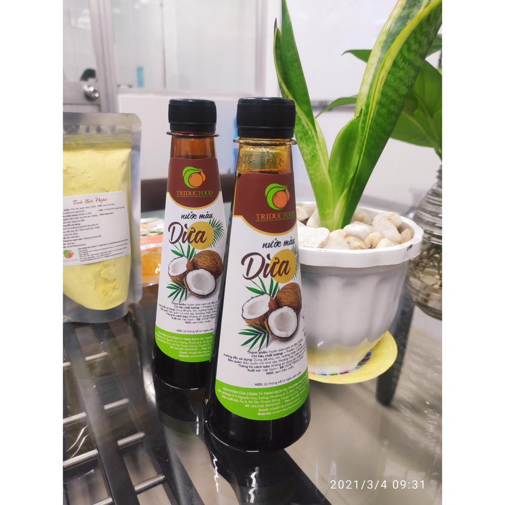 Natural Nước màu Dừa nguyên chất 100% tự nhiên