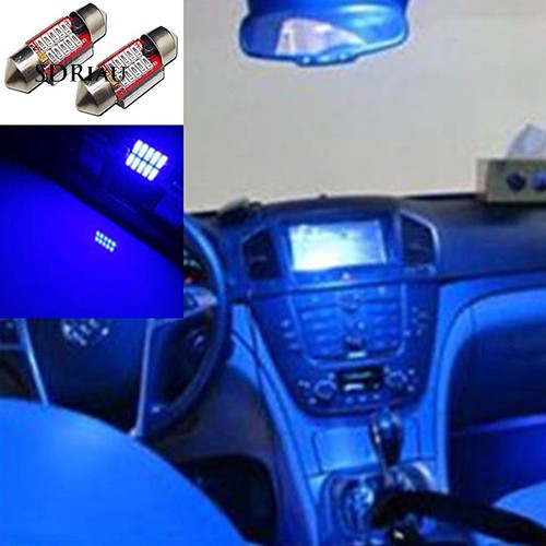 Set 2 đèn 10 bóng LED xanh lam mỗi đèn gắn trang trí xe ô tô chuyên dụng