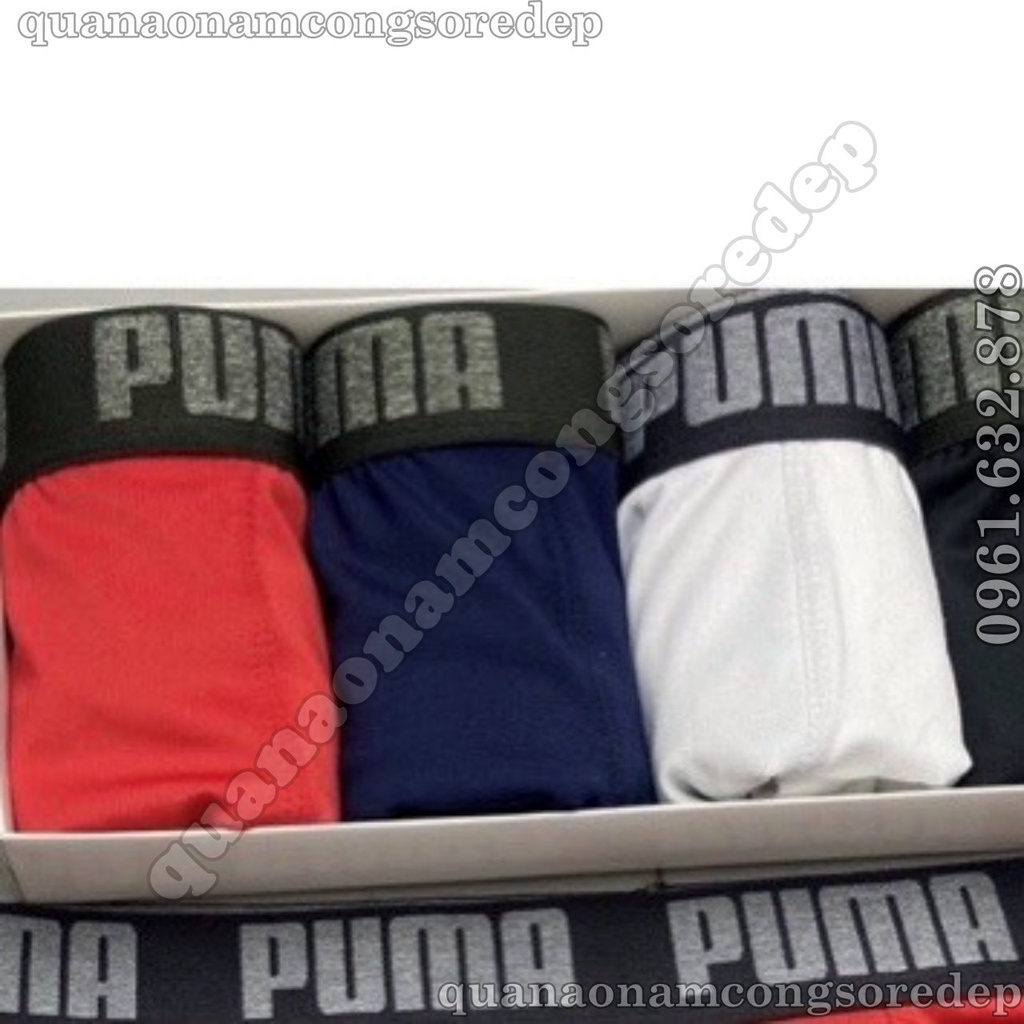 HỘP 5 QUẦN Quần Lót Nam Boxer PUMA - Sịp Nam Cao Cấp PUMA mẫu mới,co giãn mềm mịn hàng chính hãng
