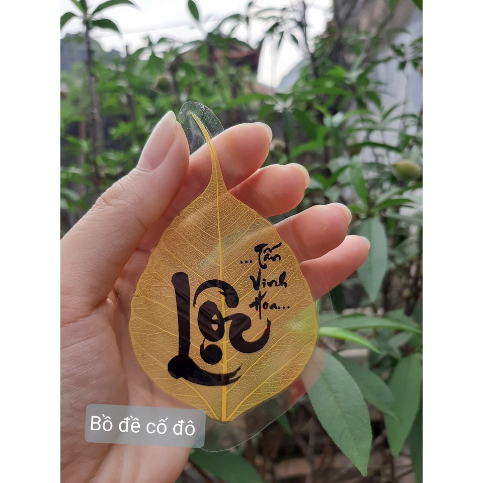 Bộ lá bồ đề 10 chữ thư pháp bỏ ốp điện thoại