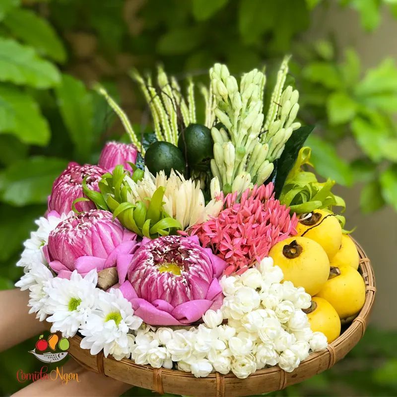 Mẹt hoa dâng lễ