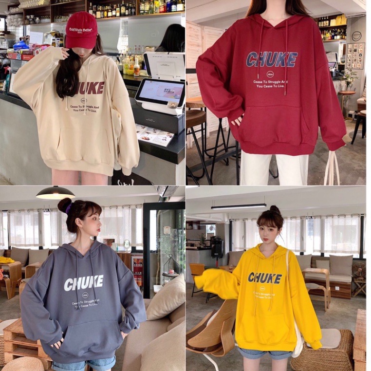 Áo khoác Hoodie form rộng sweater nỉ Ulzzang CHUKE Hot trend Thời Trang Thu Đông siêu đẹp sangchanhshop01 | BigBuy360 - bigbuy360.vn