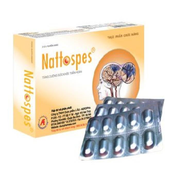 Nattospes - Hỗ trợ hồi phục sau tai biến mạch máu não do tắc mạch (Hộp 30 viên)