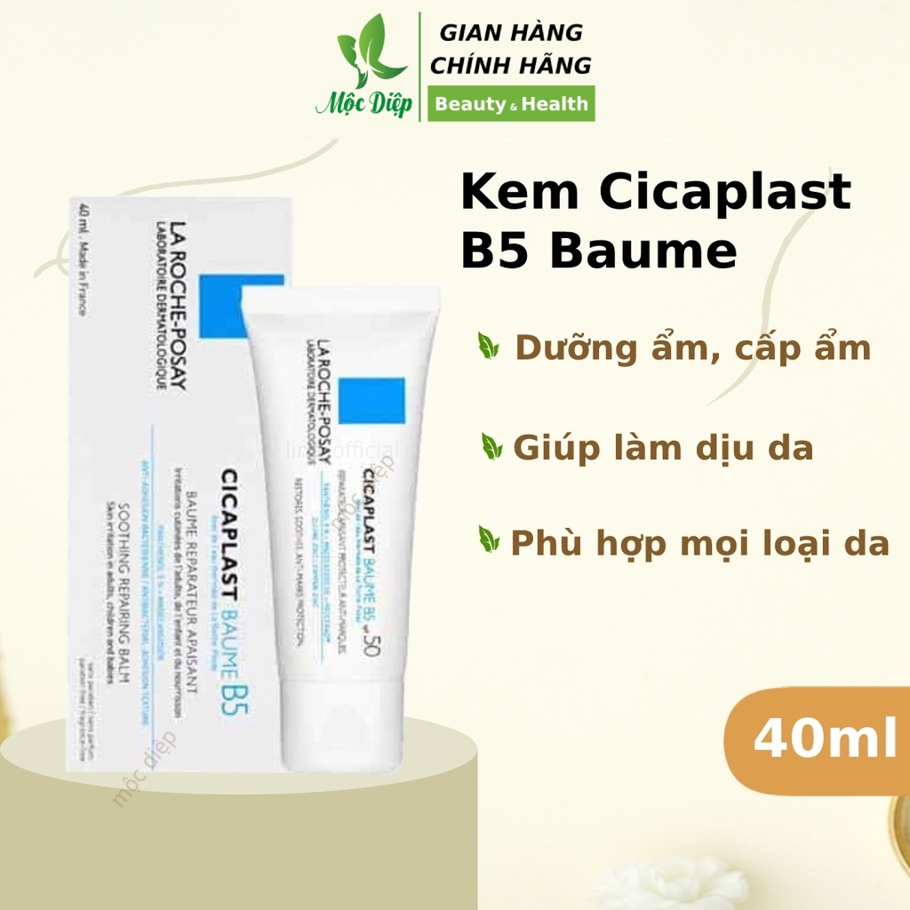 Kem b5 La Roche Posay Phục Hồi Da 40ml - Kem dưỡng ẩm da b5 mờ thâm, giảm mụn - Mộc Diệp