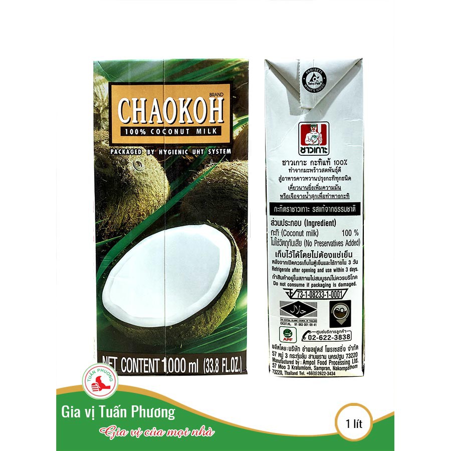 Nước Cốt Dừa ChaoKoh Thái ( Chai 1L )