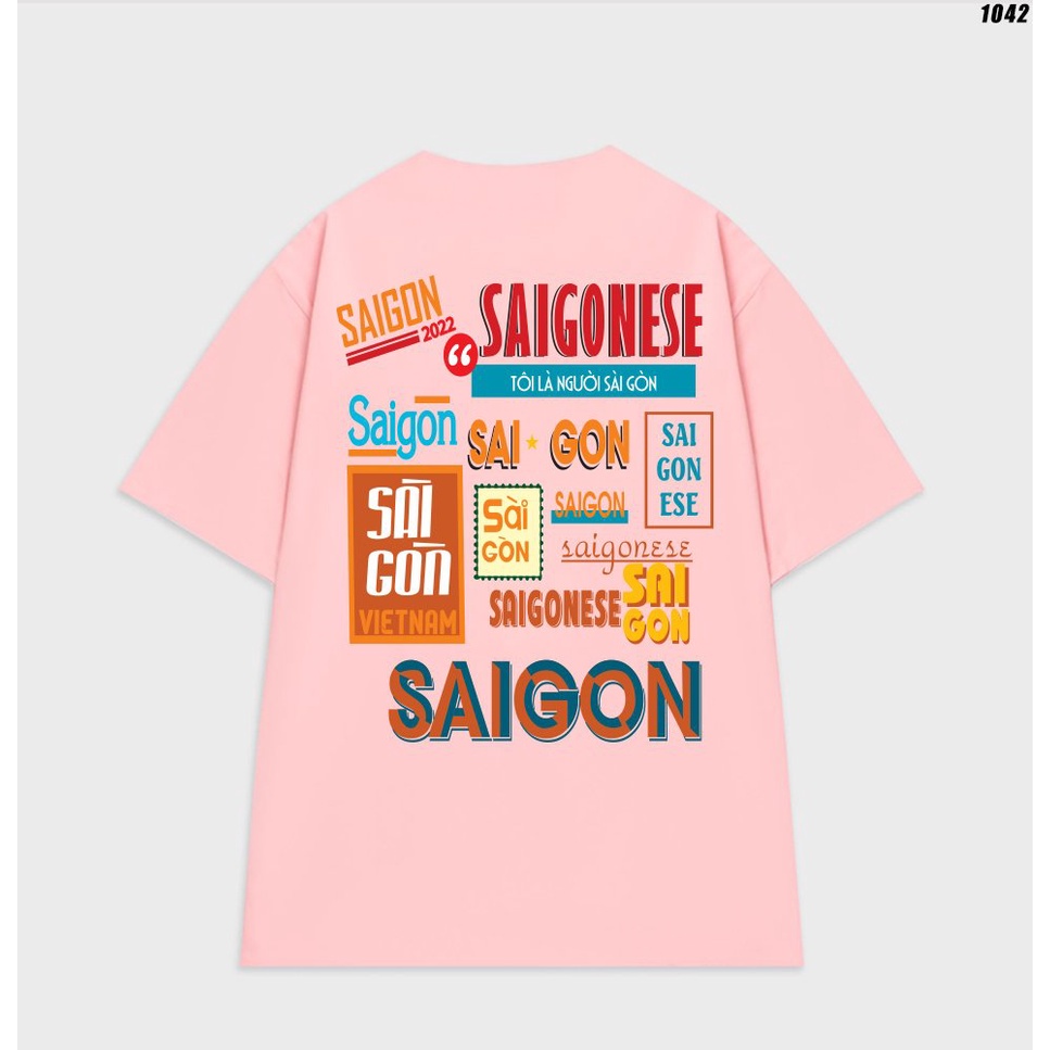 Áo thun unisex form rộng tay lỡ SAIGONESE 1042 HY KOREA