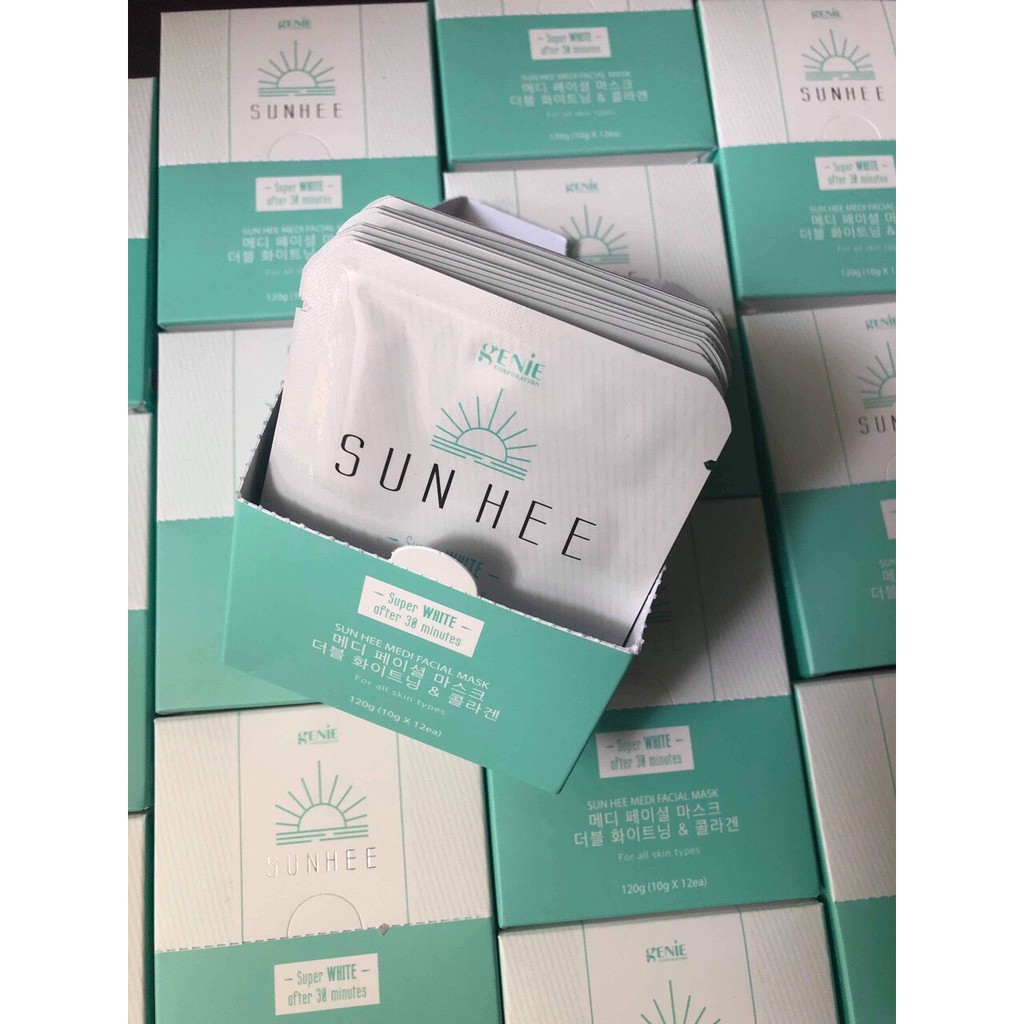 Sun Hee Mặt Nạ thải độc- Chính Hãng Genie ( full hộp 12 gói)