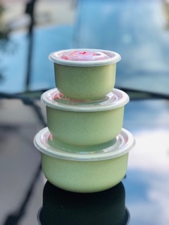 Thố Nhựa Lúa Mạch Combo 3 Thố