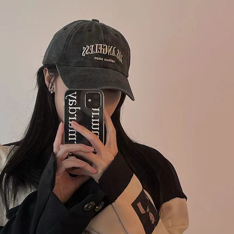 Mũ lưỡi trai THE CAPAL thêu chữ "Los Angeles" có 6 màu tùy chọn