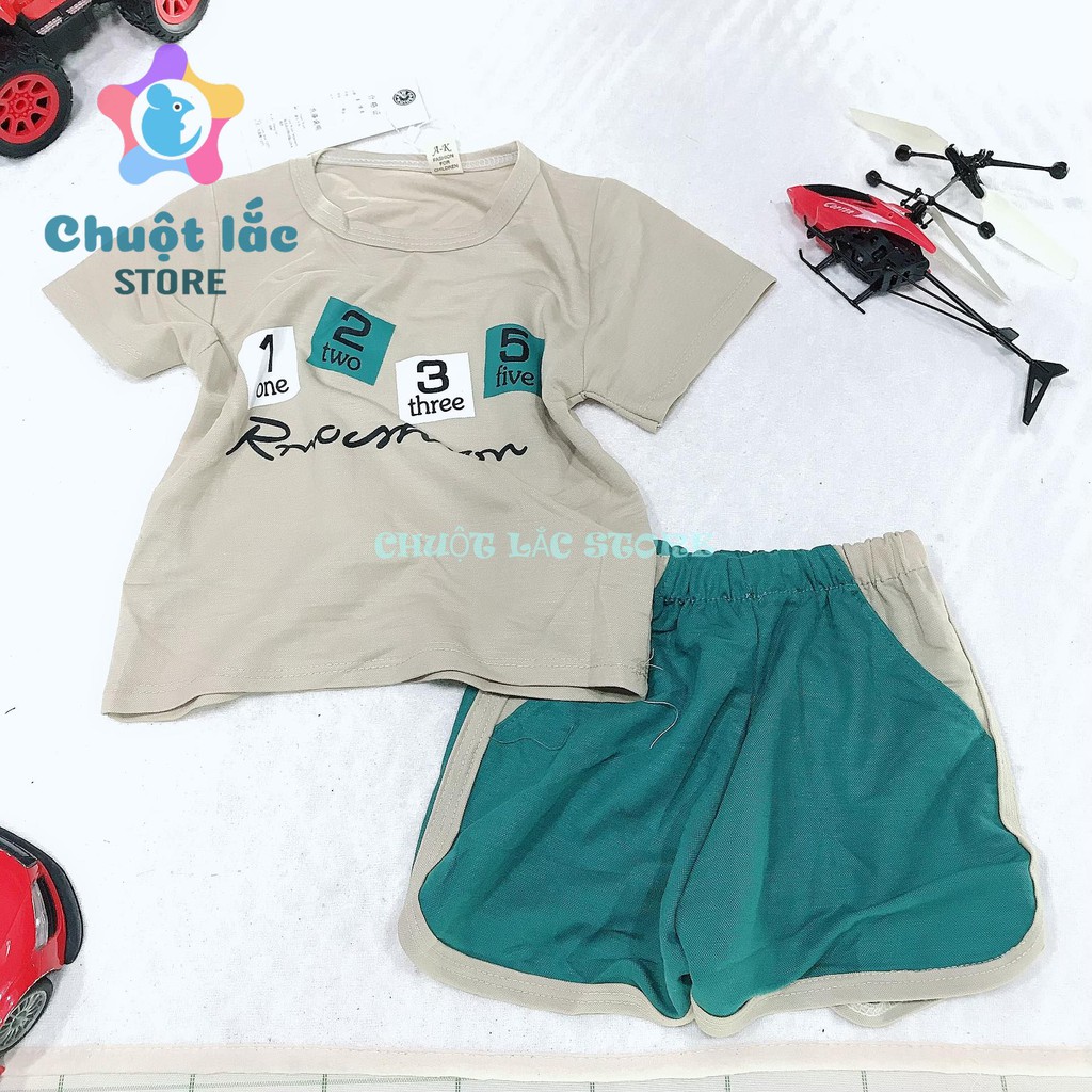 Bộ Quần Áo Bé Trai Chuột Lắc Store Chất Cotton Đũi Mát Mẻ Hình Số 8-18Kg