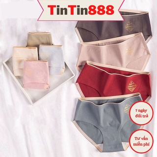 Quần lót nữ cotton, combo 10 quần Y Tế không đường may QGYT, Quần lót kháng khuẩn - quần xì nữ TinTin888