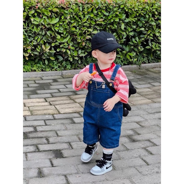 Quần Yếm Jeans đùi Cho Bé Trai và Bé Gái Phong Cách _ Hàng Loại 1 Cao Cấp Kèm Ảnh Thật Y2