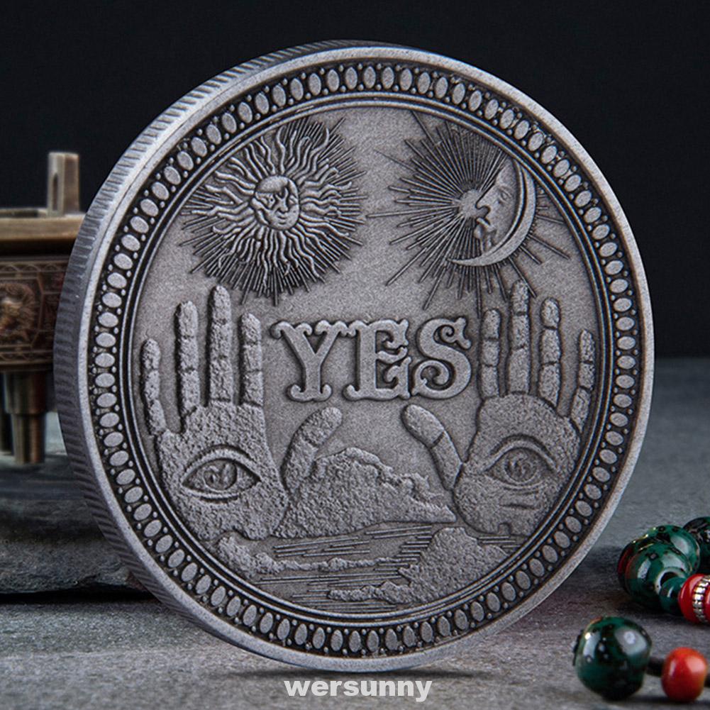 Đồng xu kim loại khắc chữ ý nghĩa dùng để trang trí