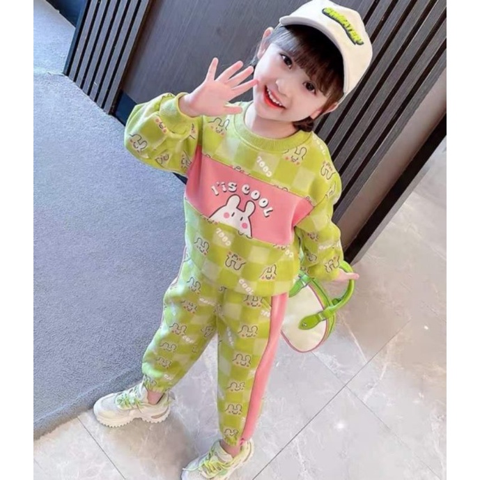 Bộ Nỉ Da Cá Bé Trai Bé Gái Họa Tiết Gấu Cute Chất Đẹp Dày Dặn