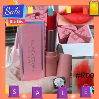 Son thỏi Black Rouge Rose Velvet Lipstick Chỉ Có 1 Màu Ro1 ĐỎ CAM Son Như Ảnh Chụp( KHÔNG HỎI THÊM MÀU KHÁC )