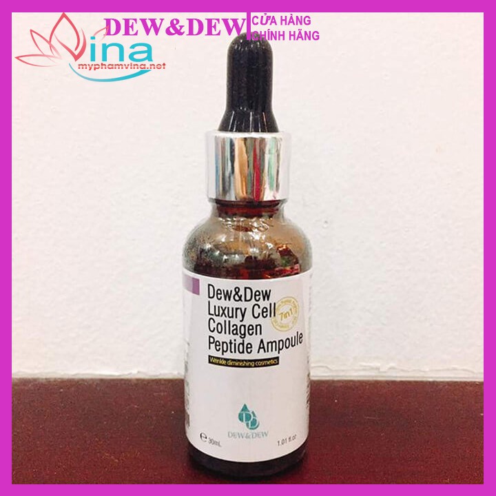 Serum Làm Trắng Trẻ Hóa Da Dew & Dew Luxury Cell Collagen Peptide Ampoule 30ml