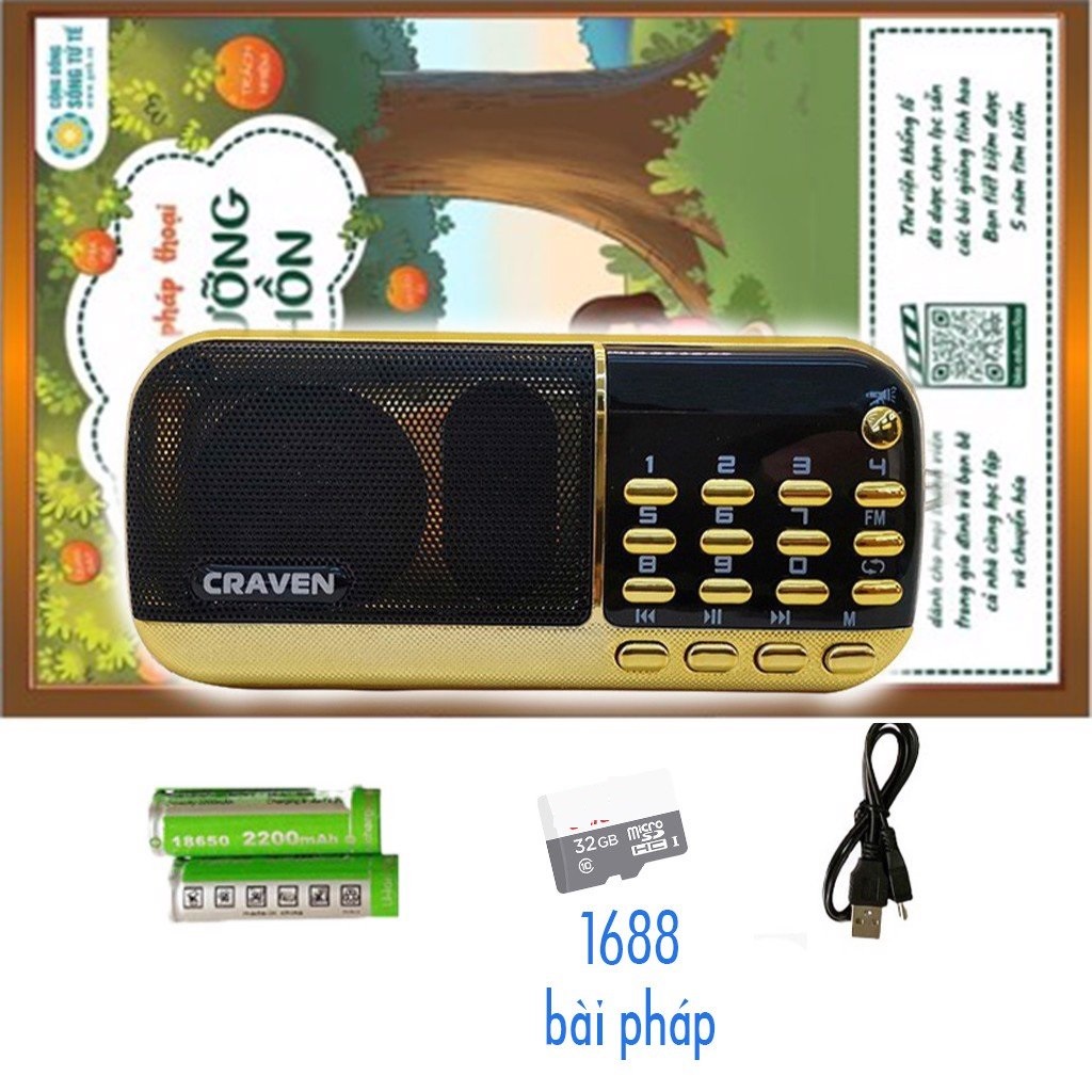 Loa Đài Hãng CRAVEN 836S Kèm Thẻ Nhớ 1688 Bài Pháp Thoại Hàm Dưỡng Tâm Hồn