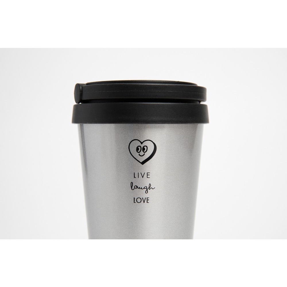 Bình Uống Nước Tumbler ARTBOX Hàn Quốc Thiết Kế Nắp Có Tay Cầm Màu Bạc