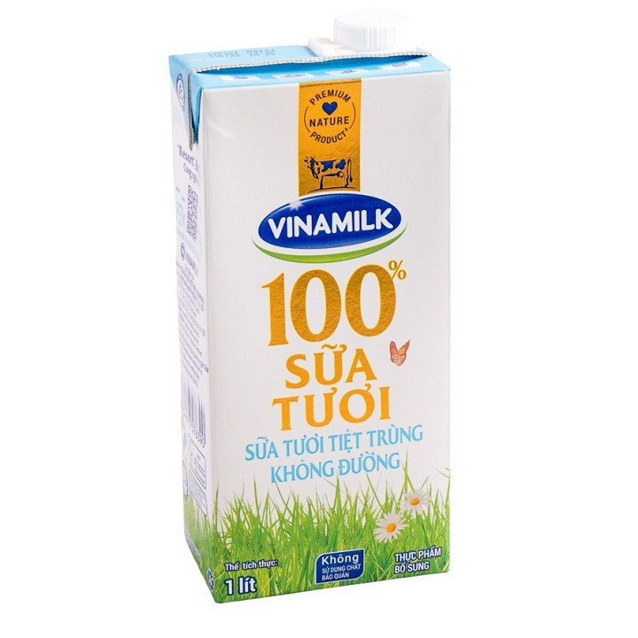 Sữa tươi tiệt trùng không đường Vinamilk 1L