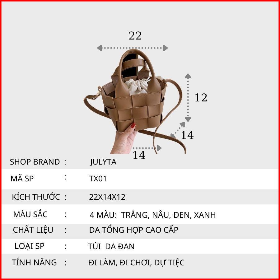Túi xách nữ đẹp đeo chéo da đan dáng hộp cao cấp  phong cách Hàn Quốc LANIBAG  TX01