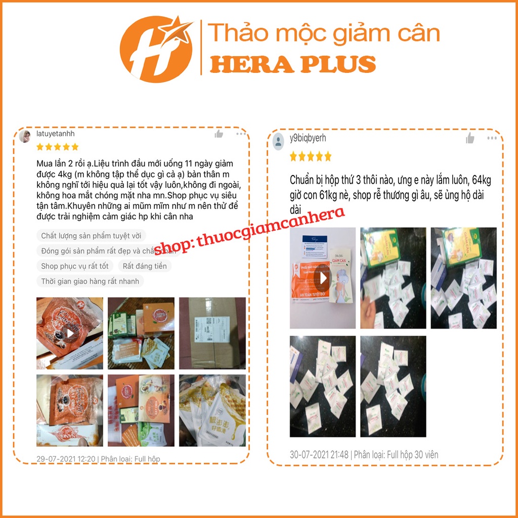 Hera Plus Trà Giảm Cân Nhanh cấp tốc an toàn viên uống giảm béo detox hiệu quả thảo mộc không phải thuốc giảm cân