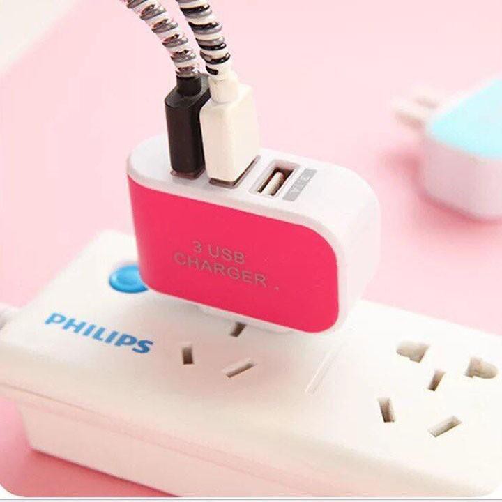 Củ sạc đa năng 3 usb 3 cổng sạc USB